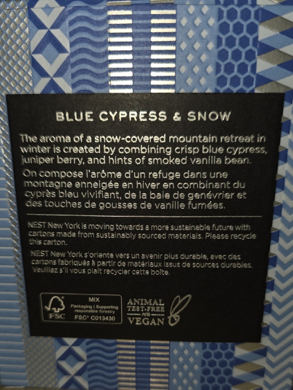 Nest New York Blue Cypress & Snow Scented Candle - Picture 5 of 5